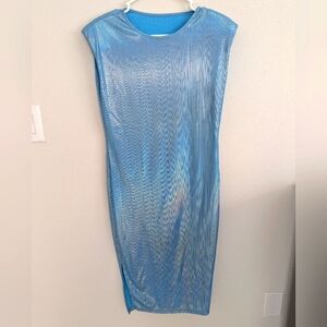 Metallic Blue Dress